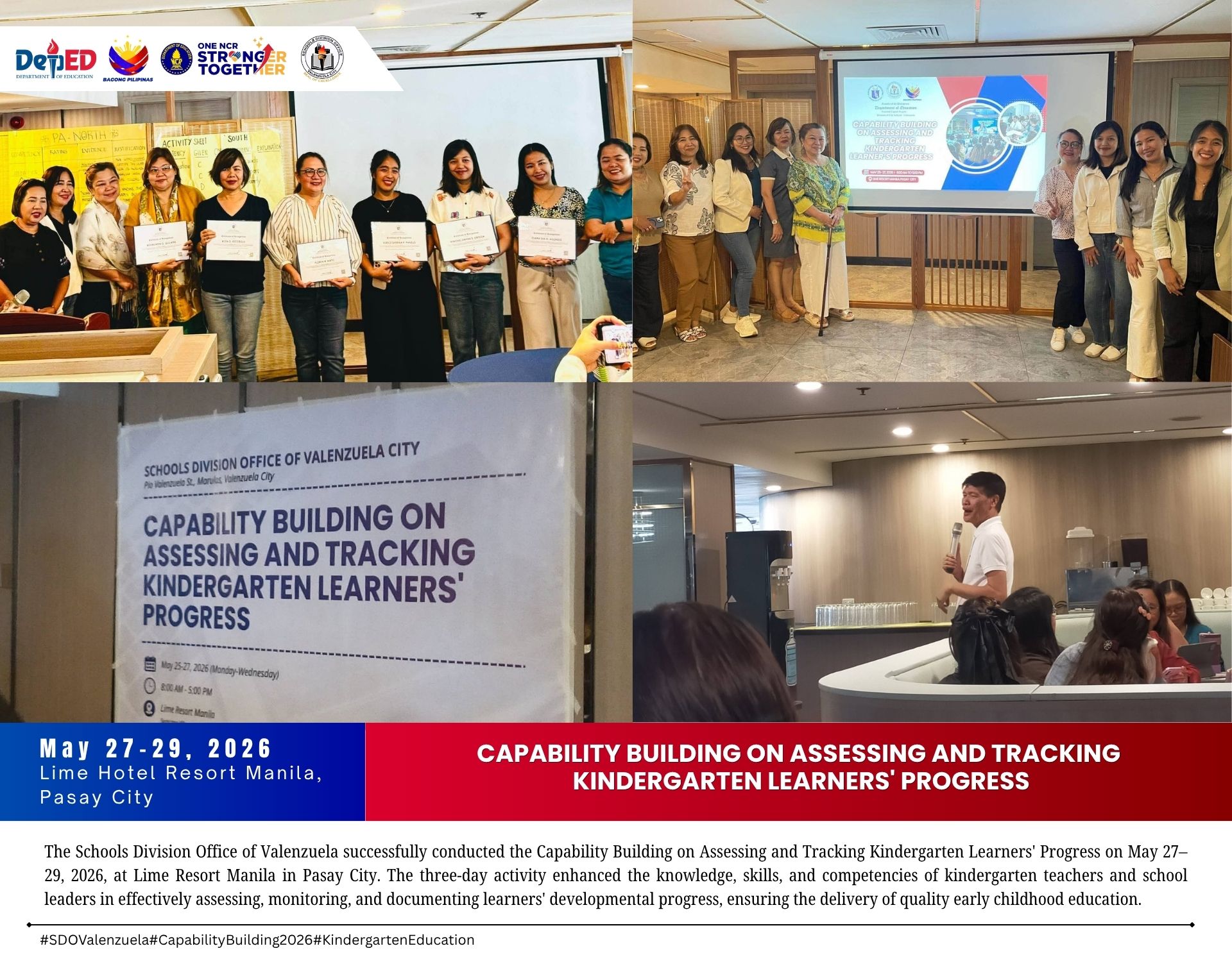 CAPABILITY BUILDING ON ASSESSING AND TRACKING KINDERGARTEN LEARNERS' PROGRESS